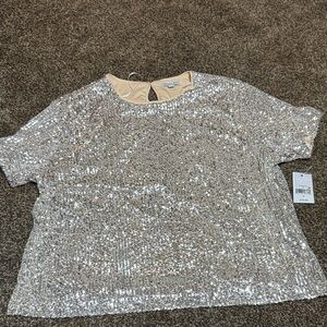 Ophelia Roe Sequin Top New 2x xxl 2xl Super cute with lining